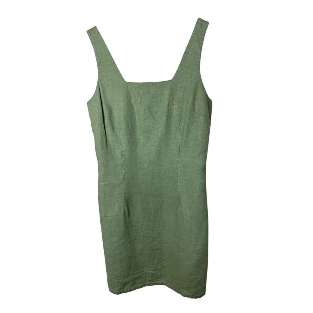 LA Redoute Y2K Green 100% Linen Dress Size 12‎
